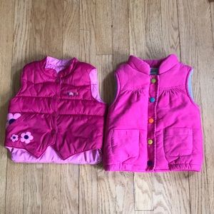 Bundle of 2, 2T Girls vests - Carter’s and Oshkosh